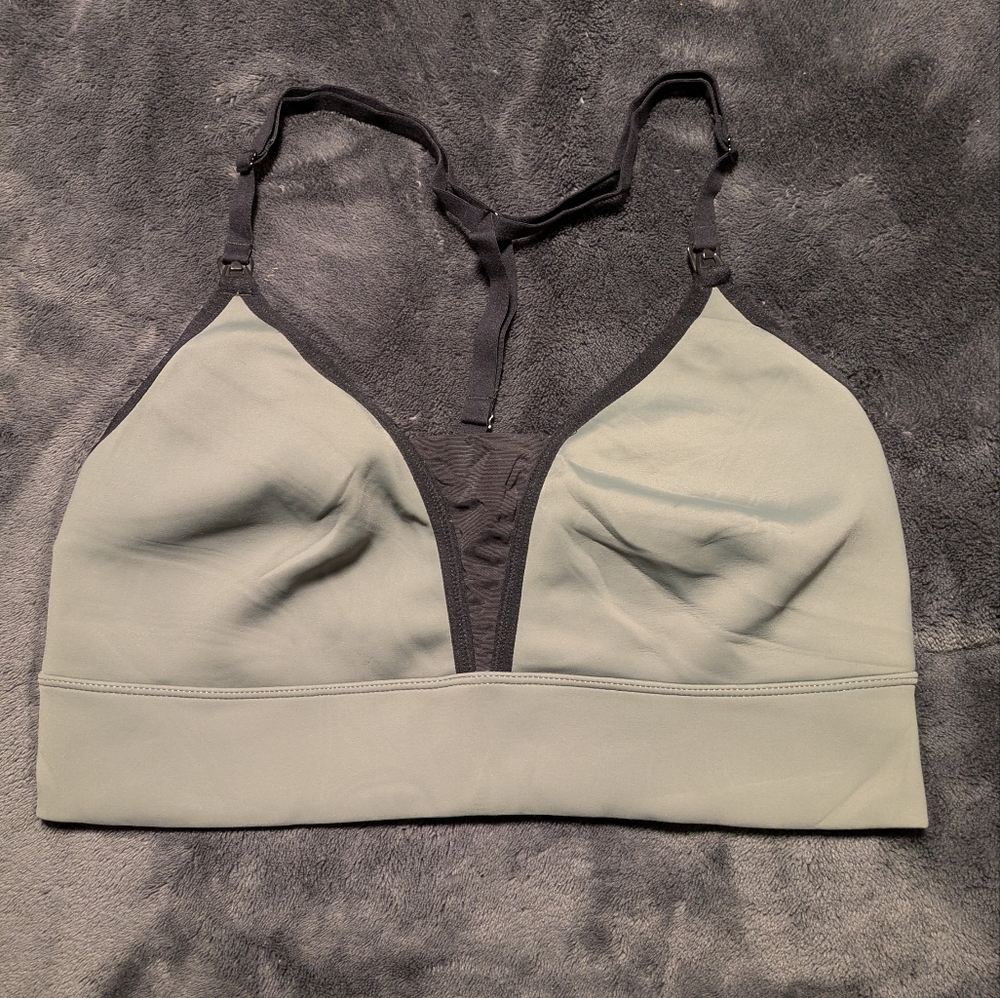 BLANQI Charcoal and Black Activewear Top